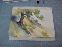 watercolor painting every dunes michigan along another lake inspired