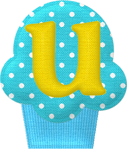 Abecedario en Cupcakes de Tela. Fabric Cupcakes with Alphabet.