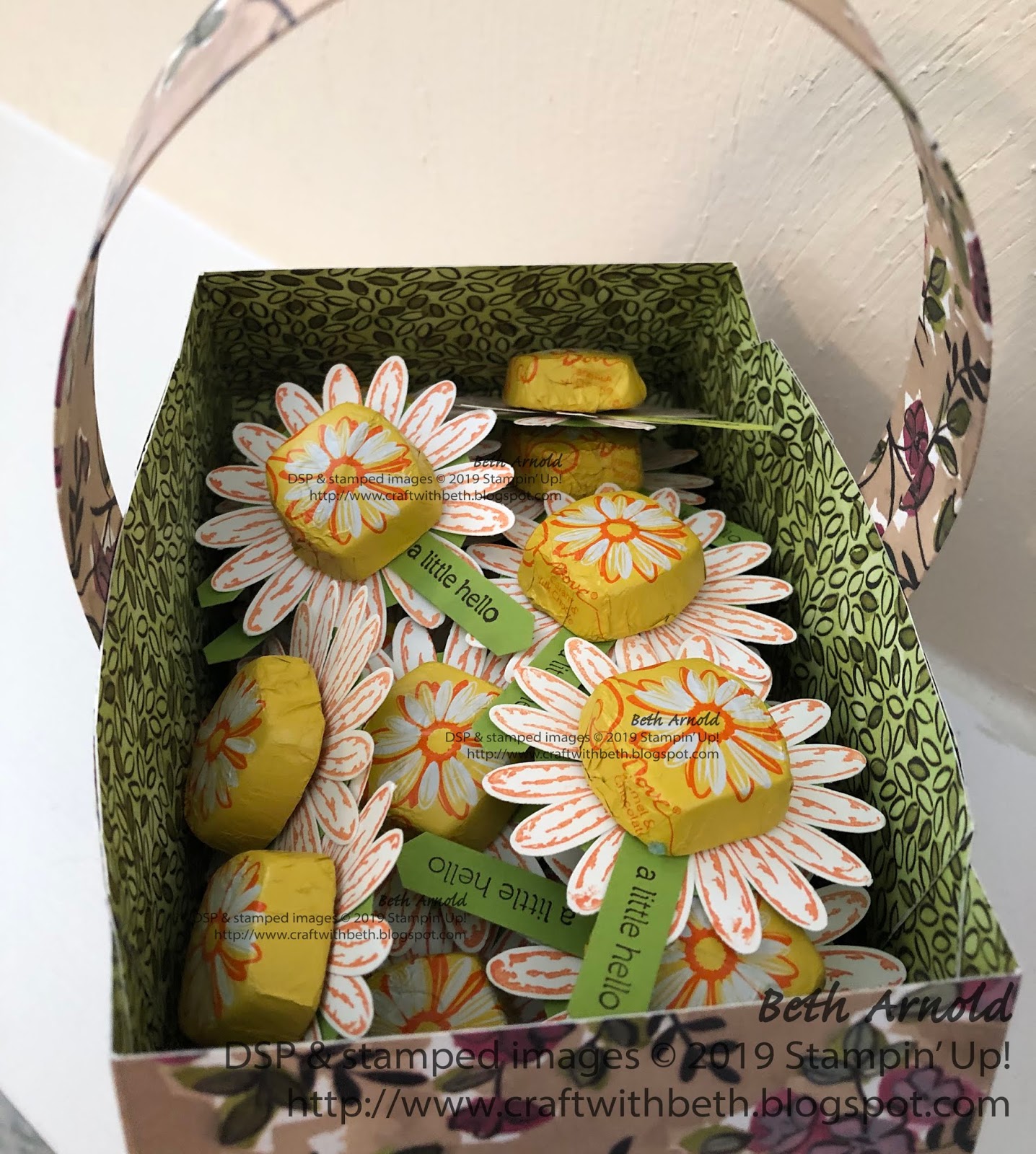 Craft with Beth May Day Daisy Treats & Stash Busting Basket