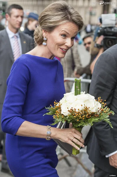 Queen Mathilde attended the opening of Europalia India International Arts Festival