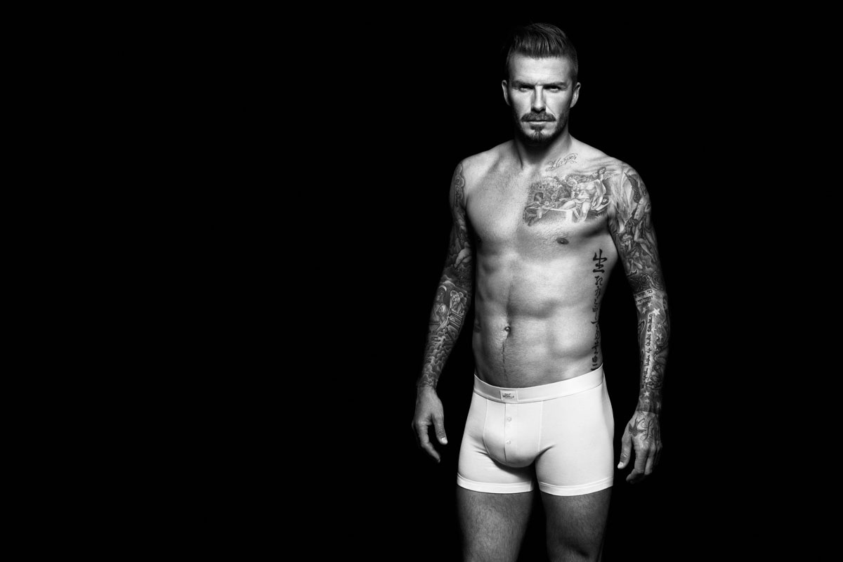 David Beckham Models H&M Christmas Collection.