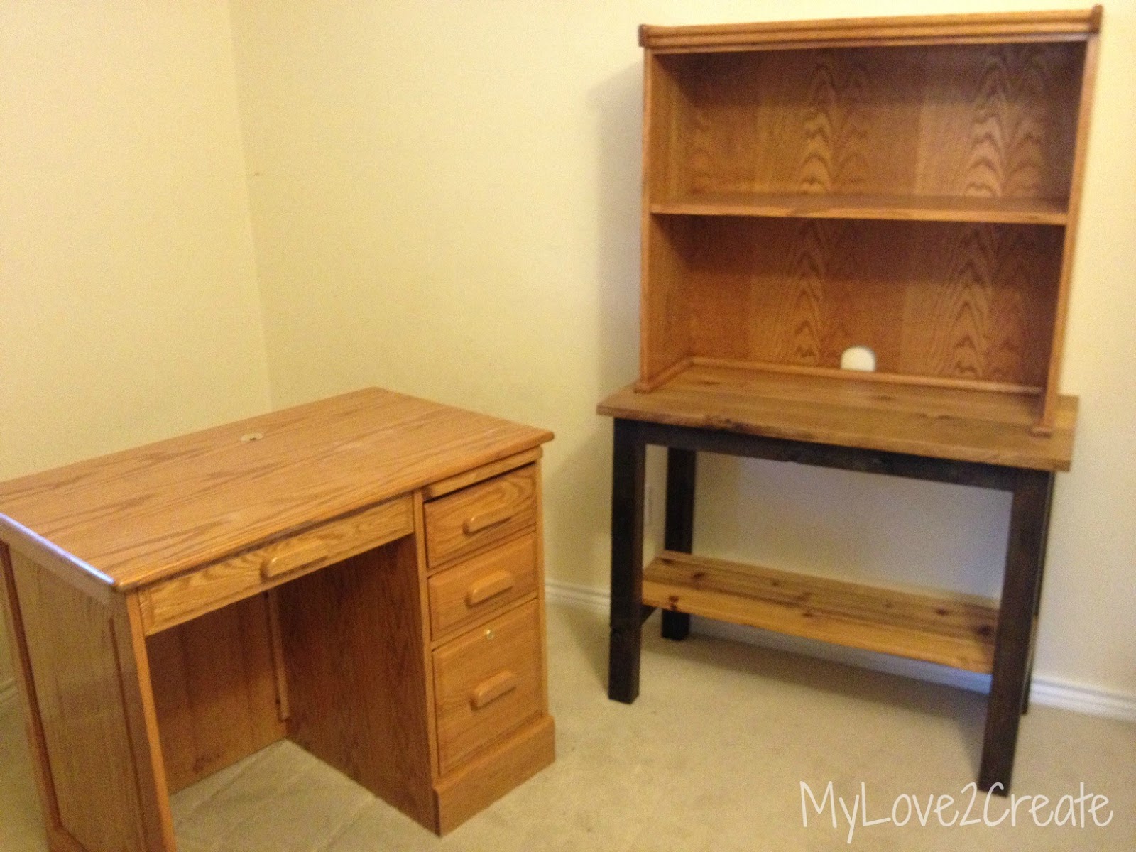 Desk and Hutch Makeover My Love 2 Create