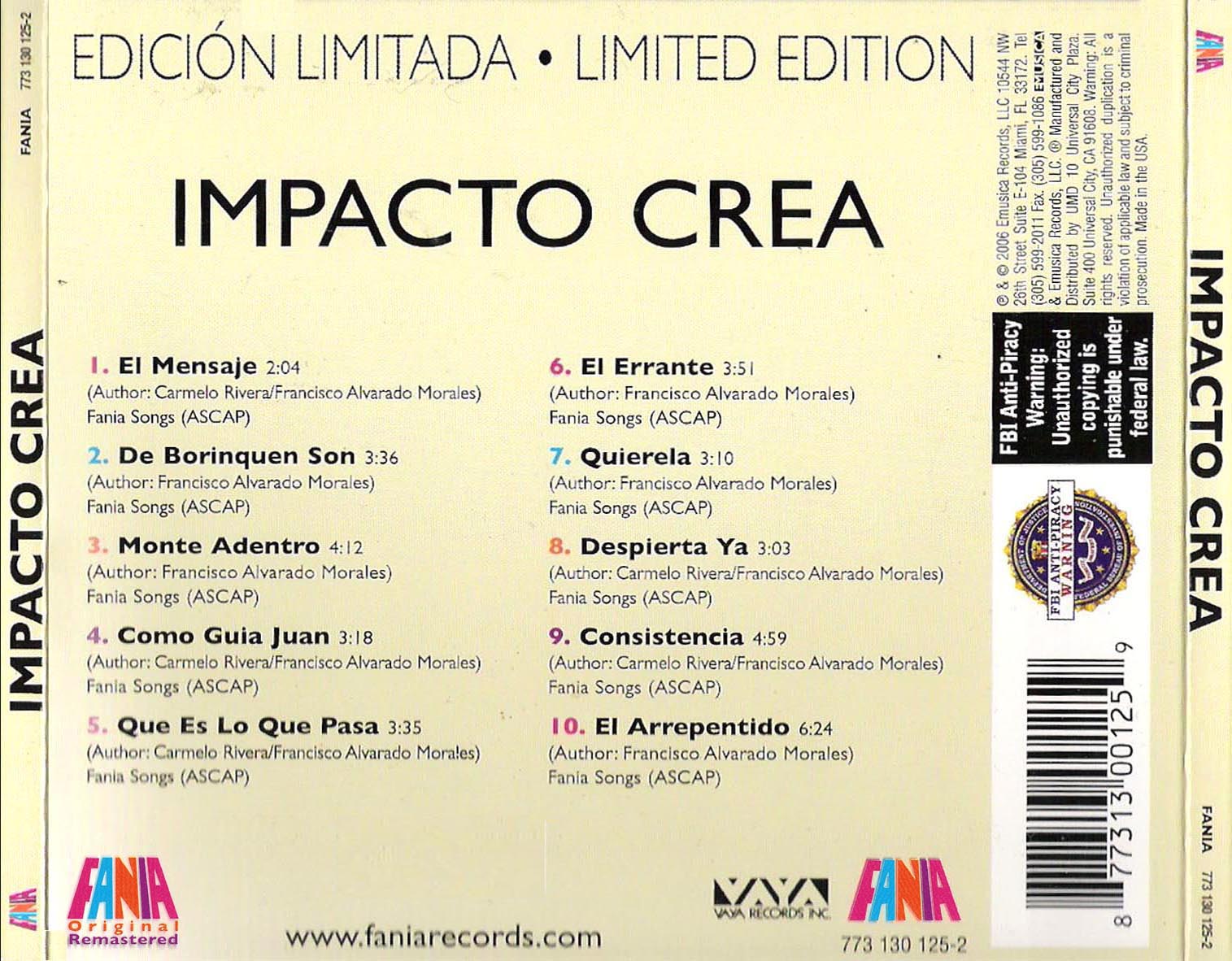 yosoylasalsa IMPACTO CREA,,,ALBUMS PETICION,,,,