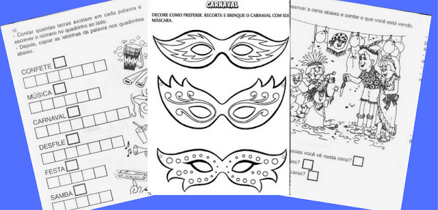 Atividades de Carnaval Atividades de Carnaval