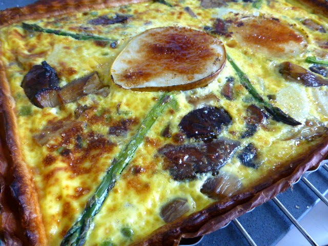 Quiche de Boletus, Pera y Trigueros
