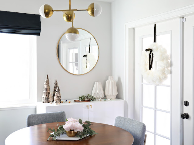 Rocota Love: Celeste, blanco y dorado para una sala de comedor + DIY