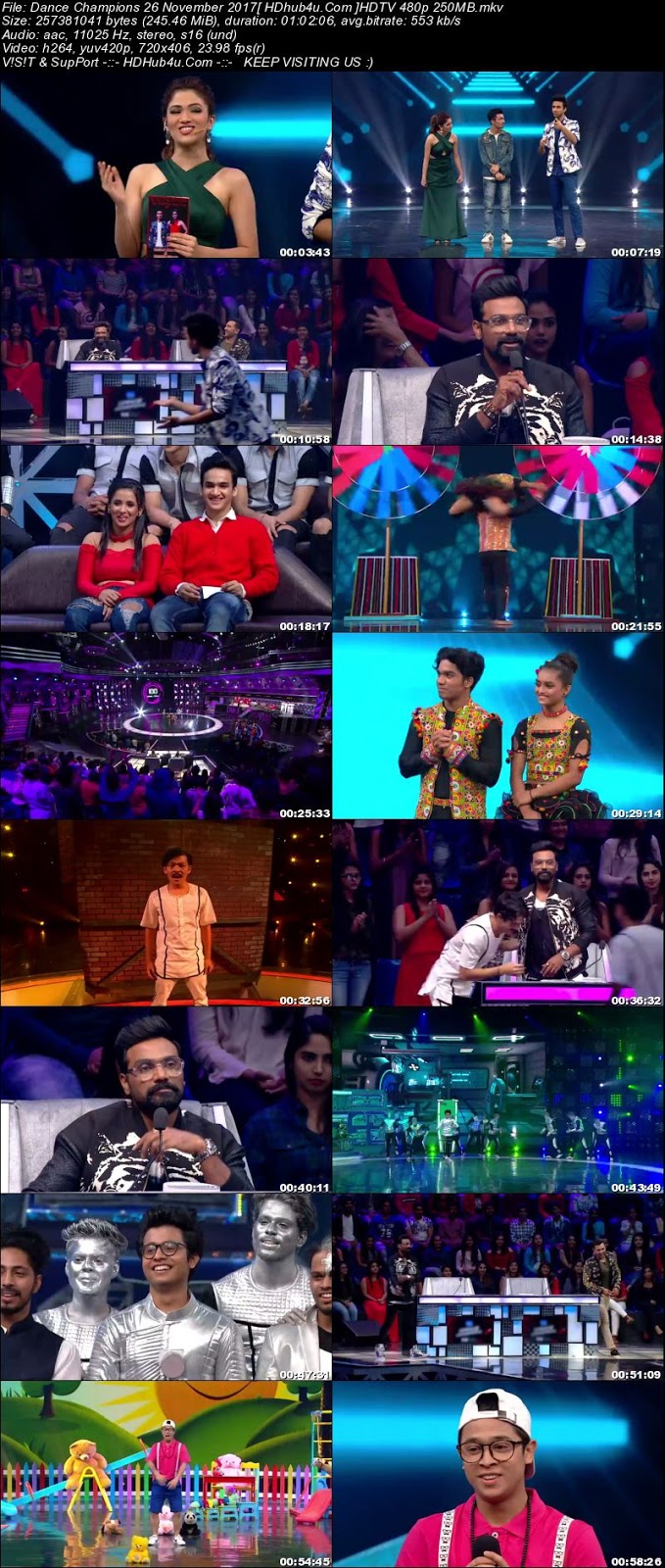 Dance Champions 26 November 2017 480p HDTV 250MB Download