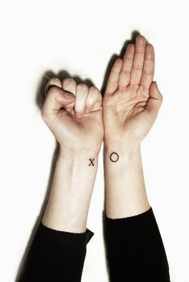 XO  couple tattoo ink 