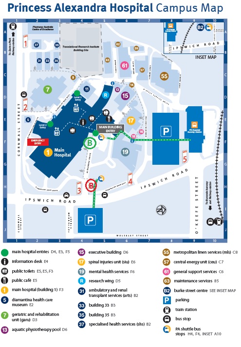 Princess Alexandra Hospital Brisbane Map