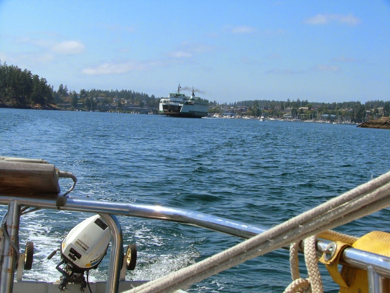 Washington State ferry leaving Friday Harbor