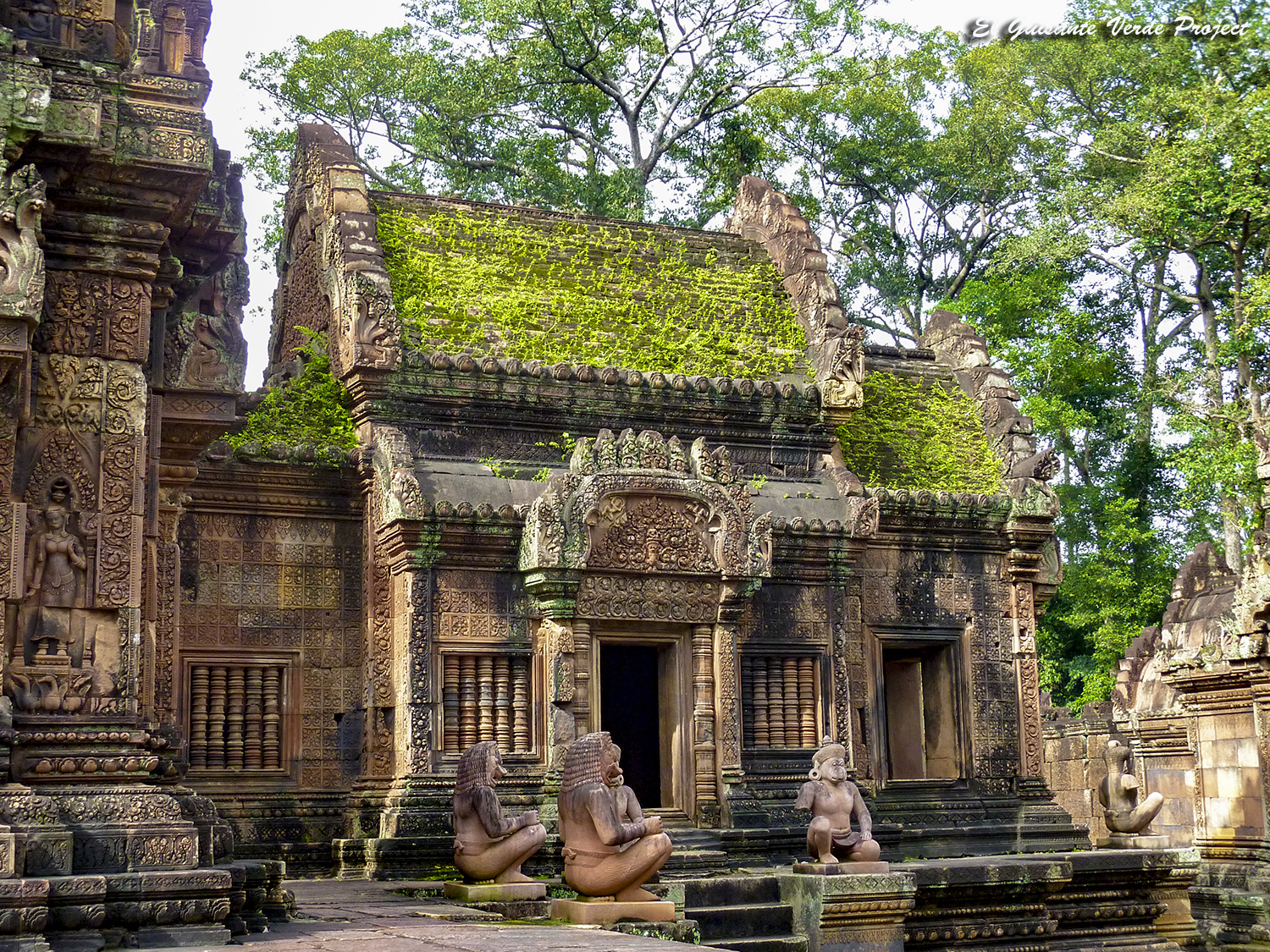 Angkor Banteay Srei Maravilla Del Arte Jemer El Guisante Verde