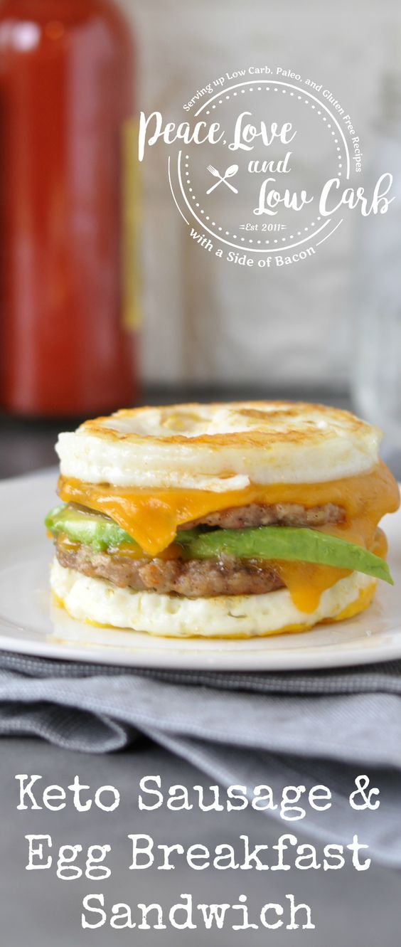 KETO SAUSAGE AND EGG BREAKFAST SANDWICH