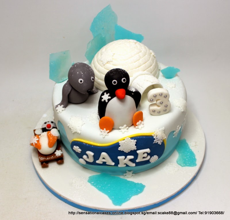 The Sensational Cakes: PINGU PENGUIN CAKE SINGAPORE / PLAYING PENGUINS