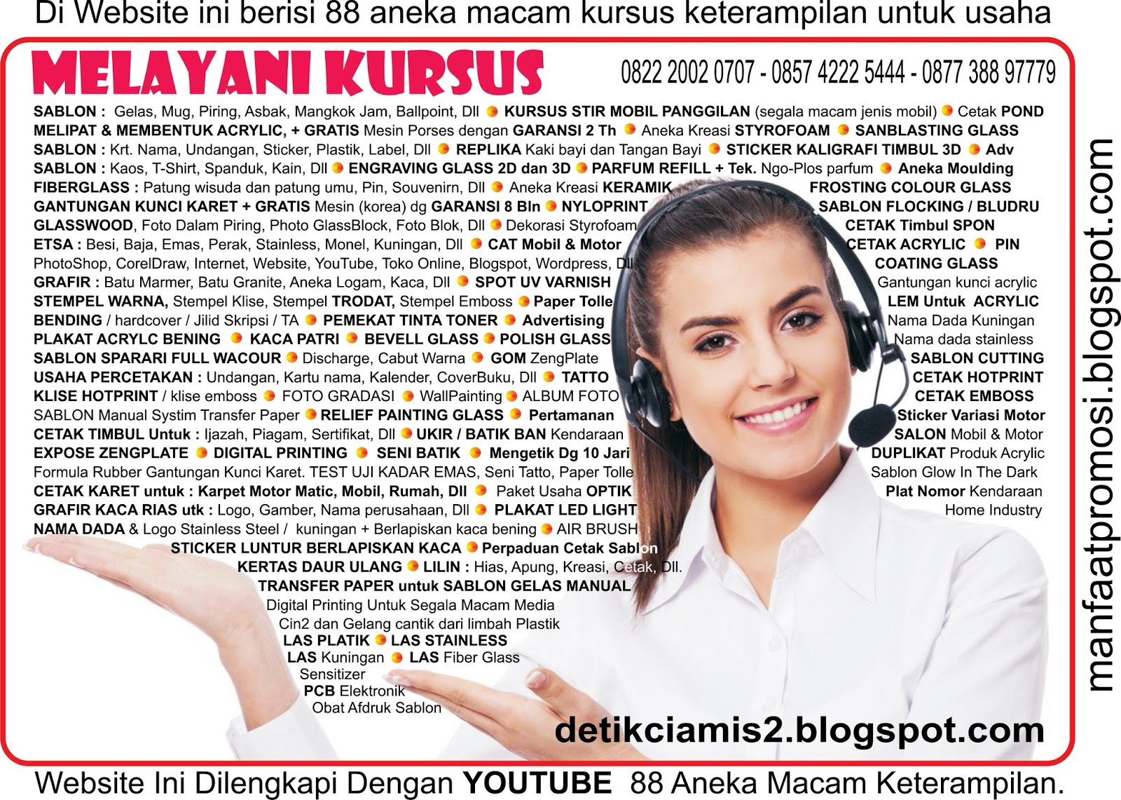 Gantungan kunci karet, Sablon kaos dan gelas, Percetakan