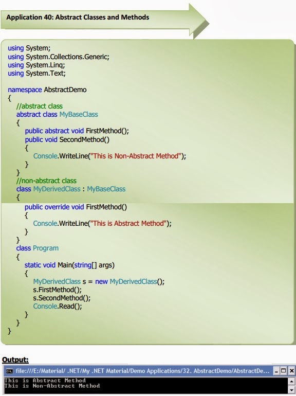 Microsoft Tutorials Interfaces, Sealed Class & Abstract Class