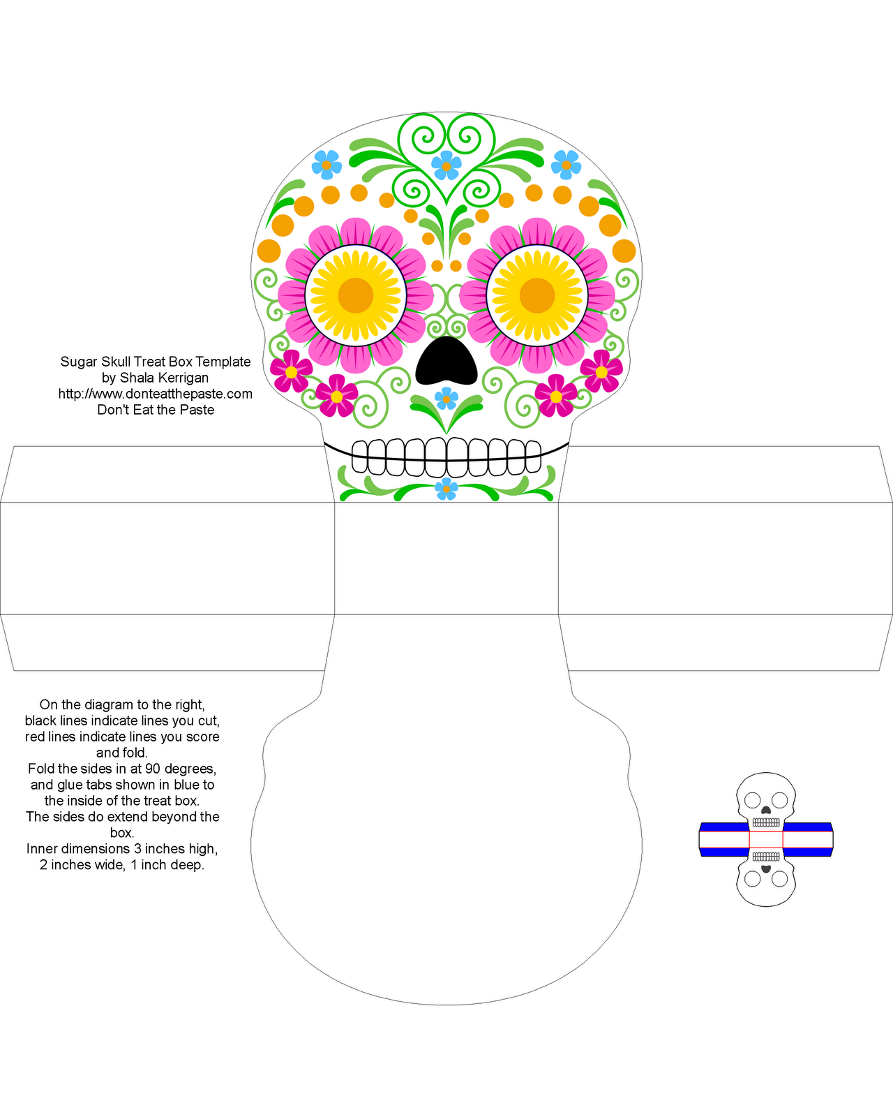 Calaveras Mexicanas: Cajas para Imprimir Gratis. - Ideas y material