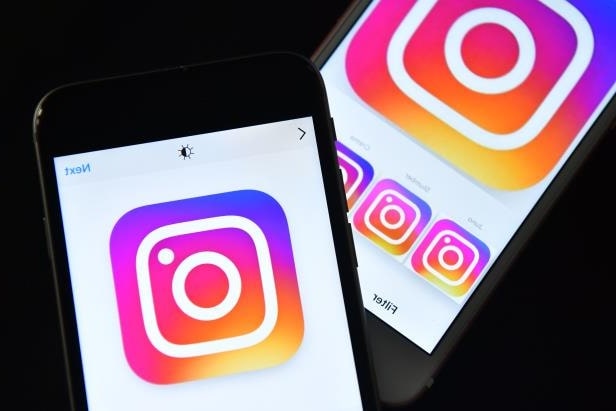 Instagram on smartphone Instagram on smartphone