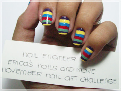 Nail Engineer: Erica's Nail Art Challenge (Day 7) - Stripes / Lines