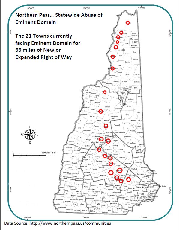 Bury the Northern Pass The NH Land Grab Map