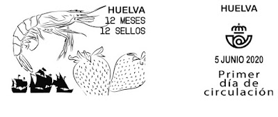 Filatelia - Huelva - 12 meses, 12 sellos - 2020 - Matasellos Primer día