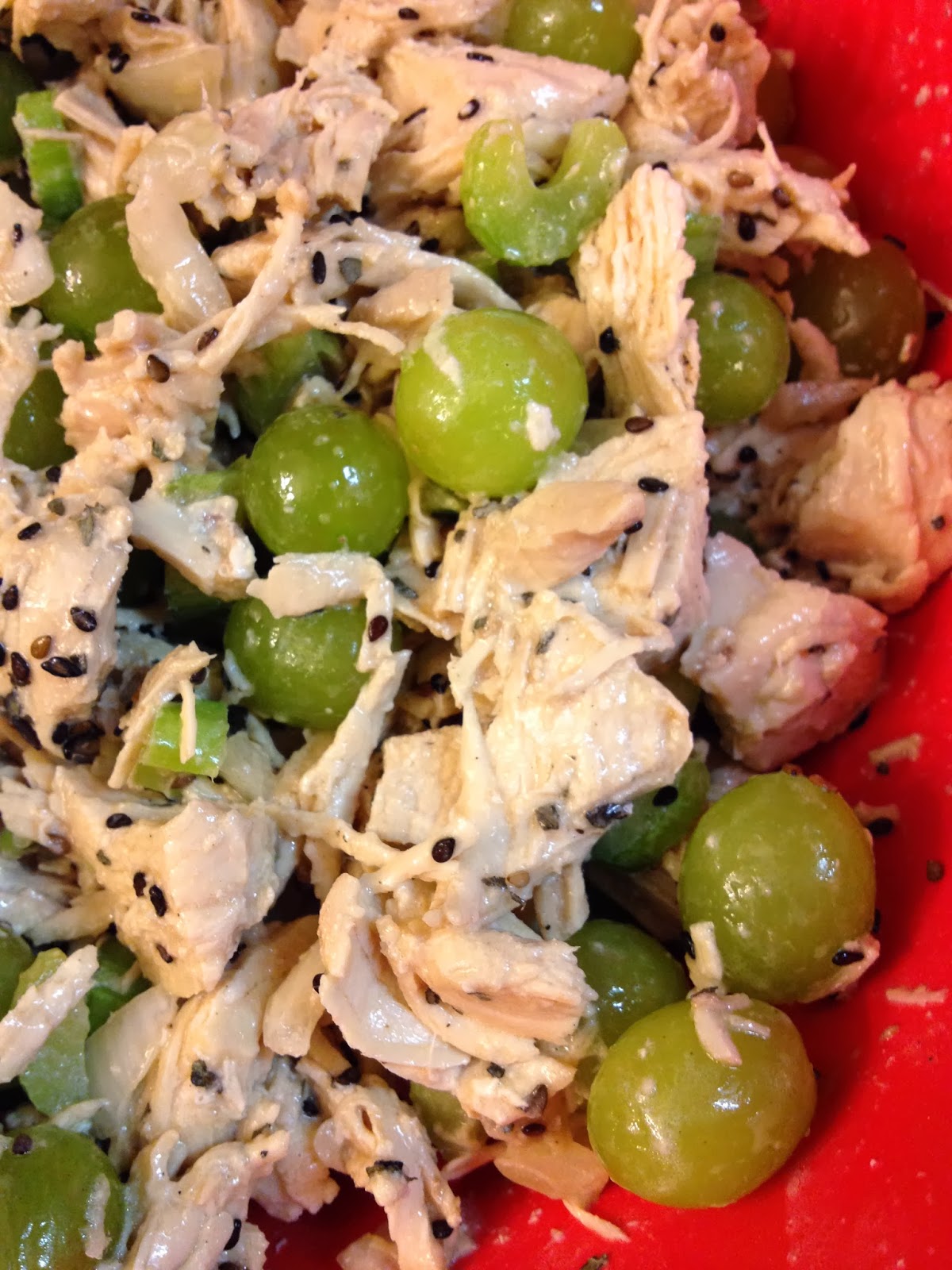 Feeding Ger Sasser Paleo Chicken Salad with Green Grapes