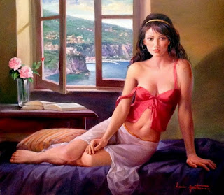 pintura-realista-mujeres-sentadas