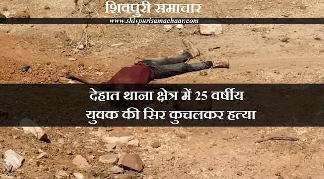 देहात थाना क्षेत्र में 25 वर्षीय युवक की सिर कुचलकर हत्या - Shivpuri News