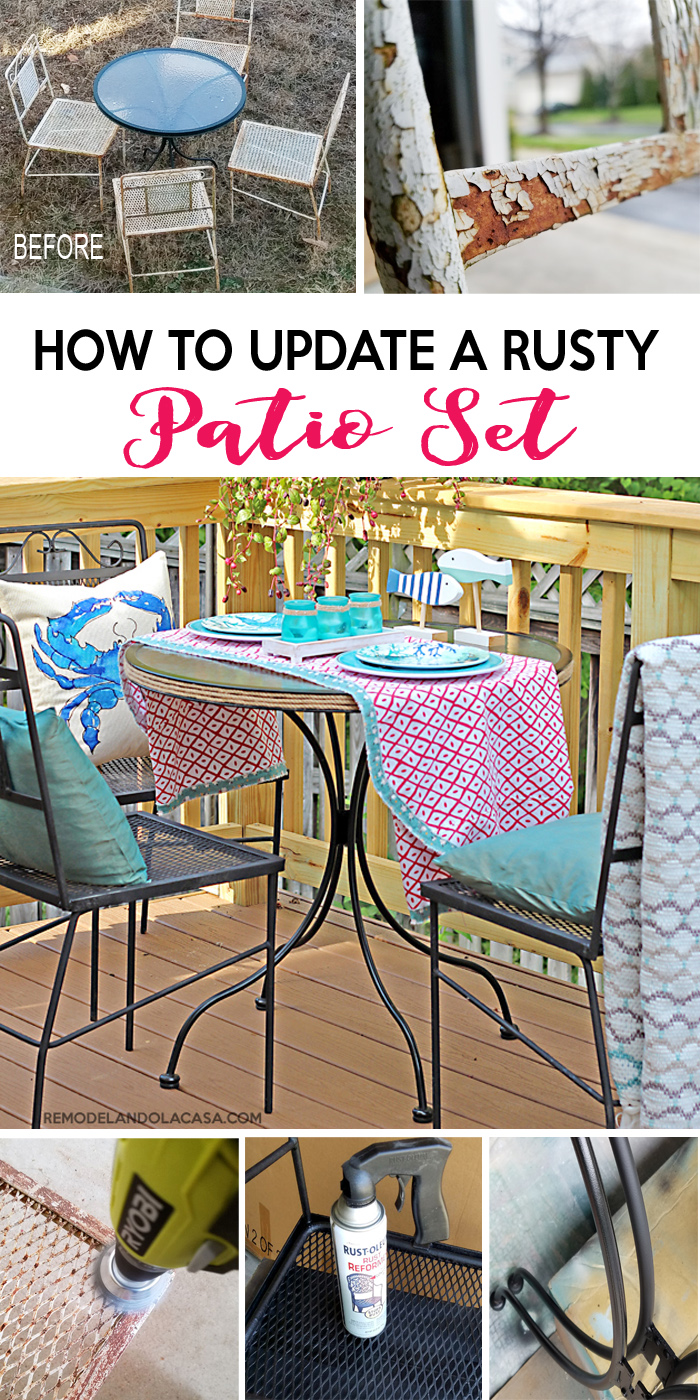 How to Refurbish a Rusty Wrought Iron Patio Set Remodelando la Casa