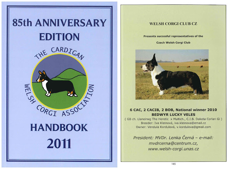 Aktuální ročenka Welsh Corgi Association Handbook, kde Black reprezentuje Český WCC klub.