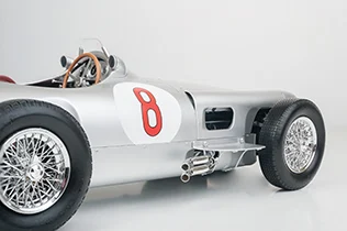 colección de autos a escala del Mercedes Benz W 196 de Fangio para armar
