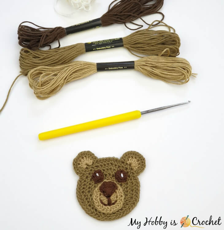 Crochet Bear Appliques
