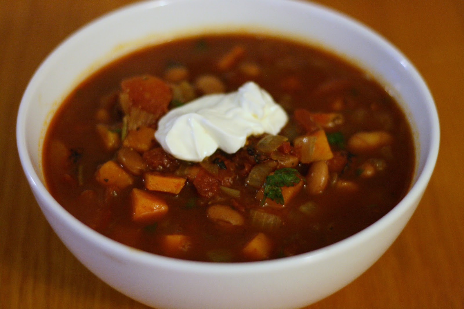 Laine's Recipe Box Pinto Bean and Sweet Potato Chili