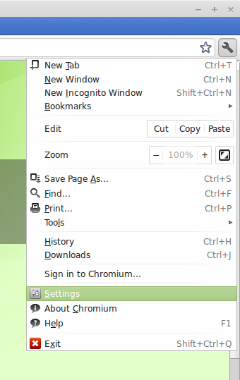 Remove Linux Mint custom search in Chromium