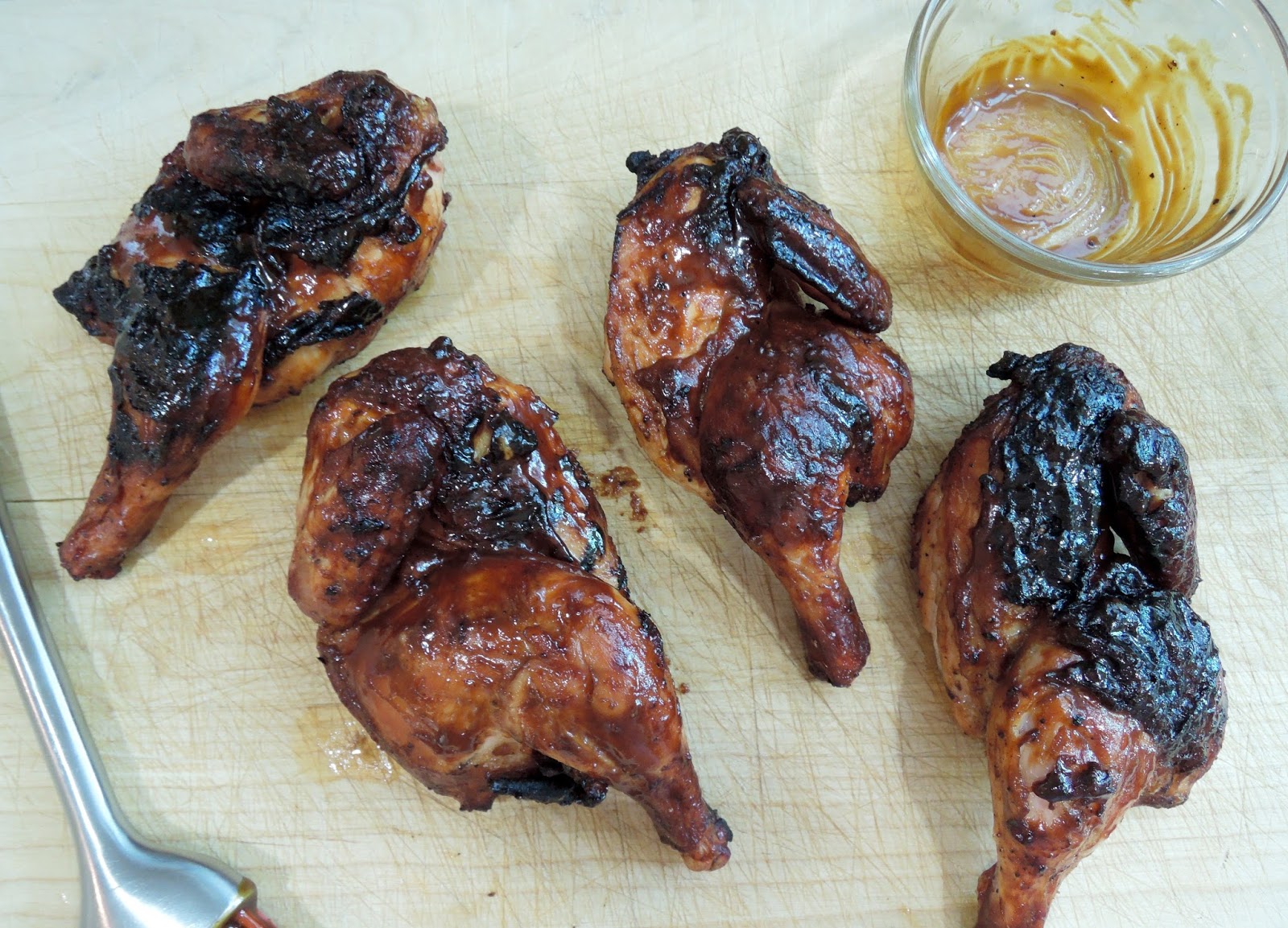 The Briny Lemon CharGrilled Game Hens with MustardMolasses Marinade