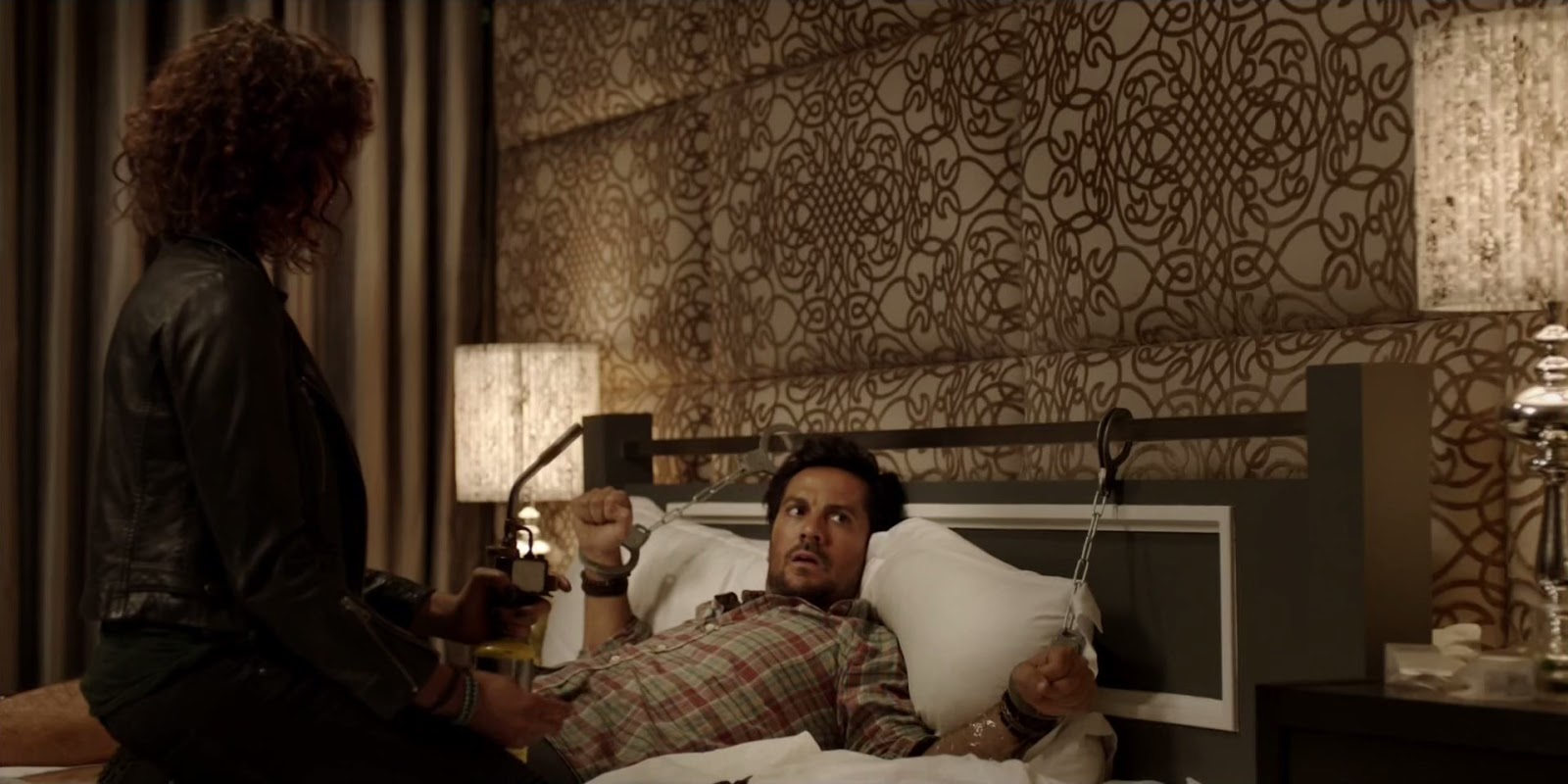Man Tied To Bed
