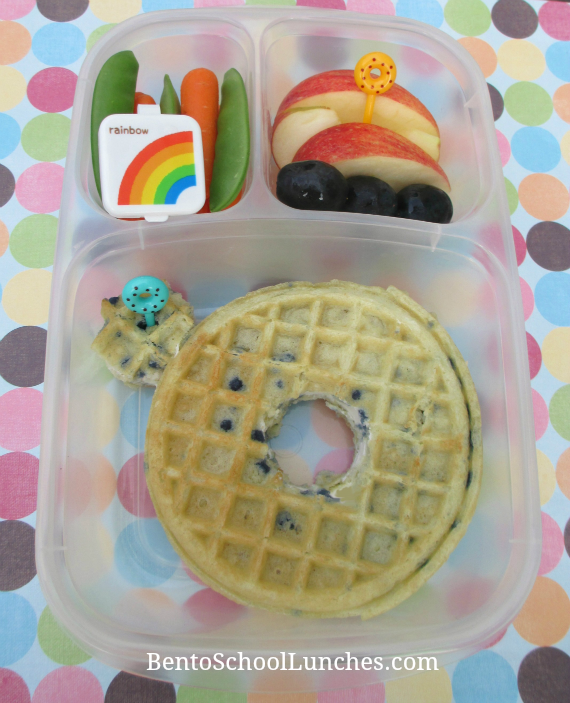 Waffle donut breafast for lunch, Bento School Lunches