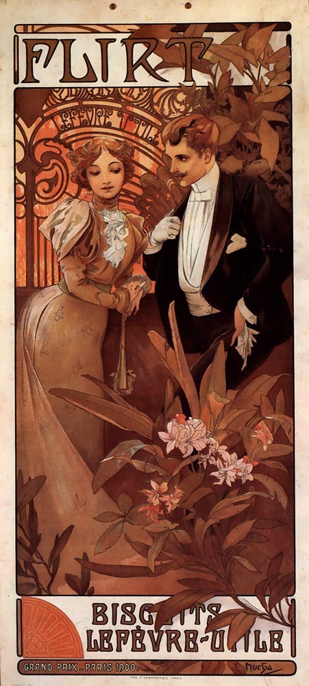 Namorados - Alphonse Mucha e suas principais pinturas ~ (Art Nouveau) Tcheco 