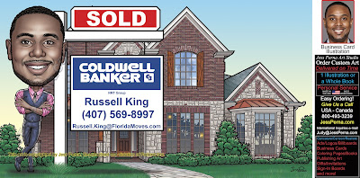 Coldwell Banker Caricature Business Card Postcard Ad