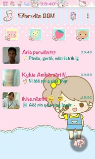 BBM Mod Theme Girl Peach