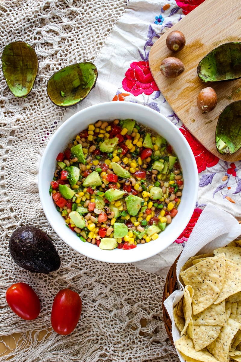 Avocado Texas Caviar | The Two Bite Club | #appetizer #diprecipes #avocado Avocado Texas Caviar is an easy to make appetizer that comes together in just minutes! It's perfect for parties and game day get-togethers! #appetizer #diprecipes #avocado