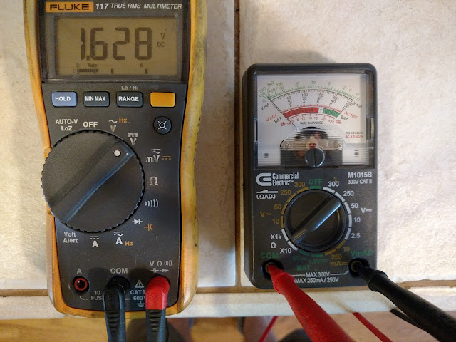 DC Voltage Output of Analog Ohmmeter