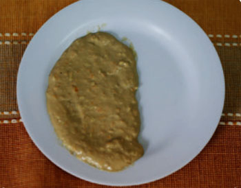 Purecito de arveja con hígado