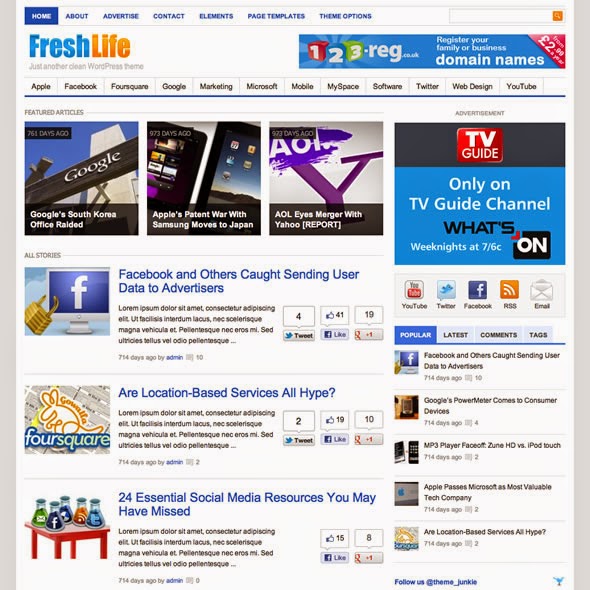 fresh life blogger template free download
