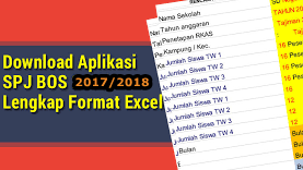 Download Aplikasi SPJ BOS Versi 2018  Format Excel Sesuai Juknis