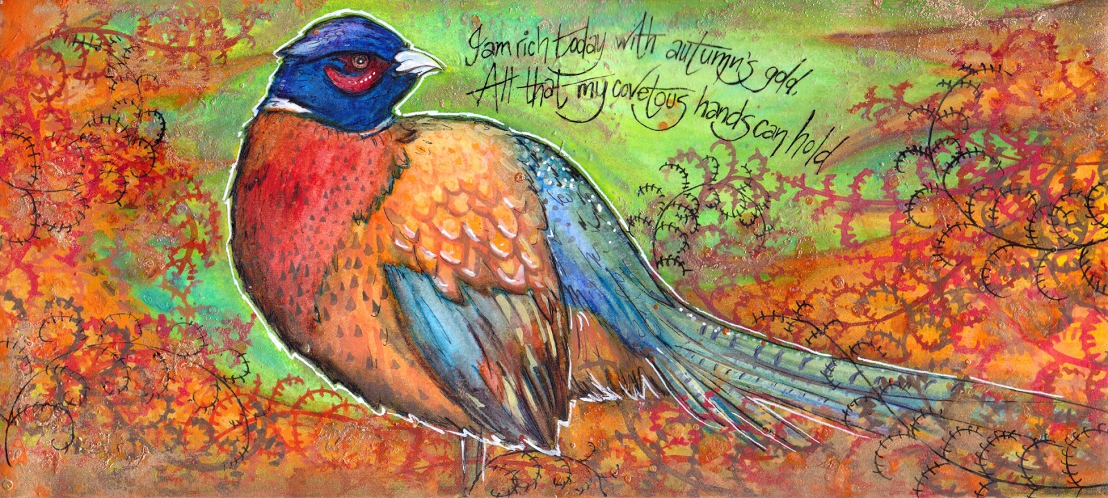 http://artyshroo.blogspot.co.uk/2013/11/a-pheasant-day-out-challenge-response.html