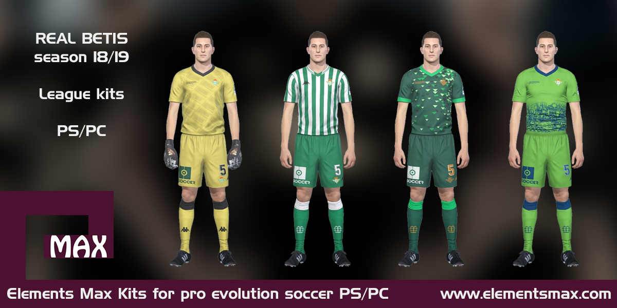 Elements MAX Kits: Real Betis PES Kits 2018/19