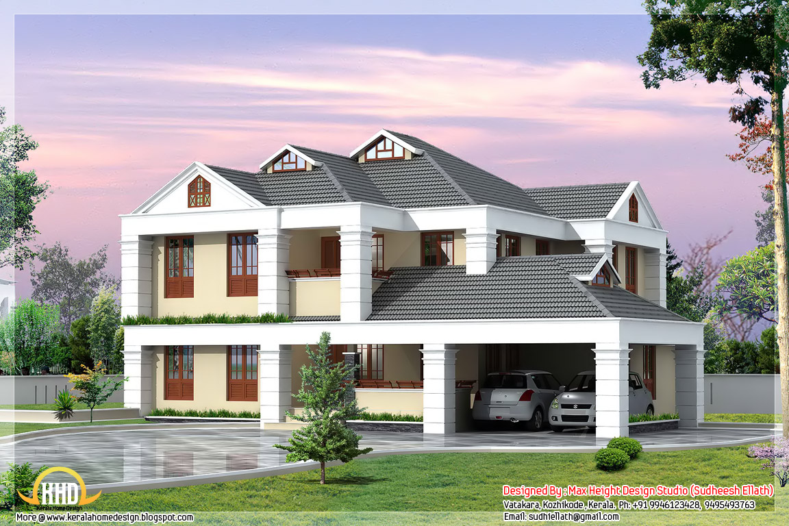 3 Beautiful Kerala home elevations - Kerala home design and floor plans