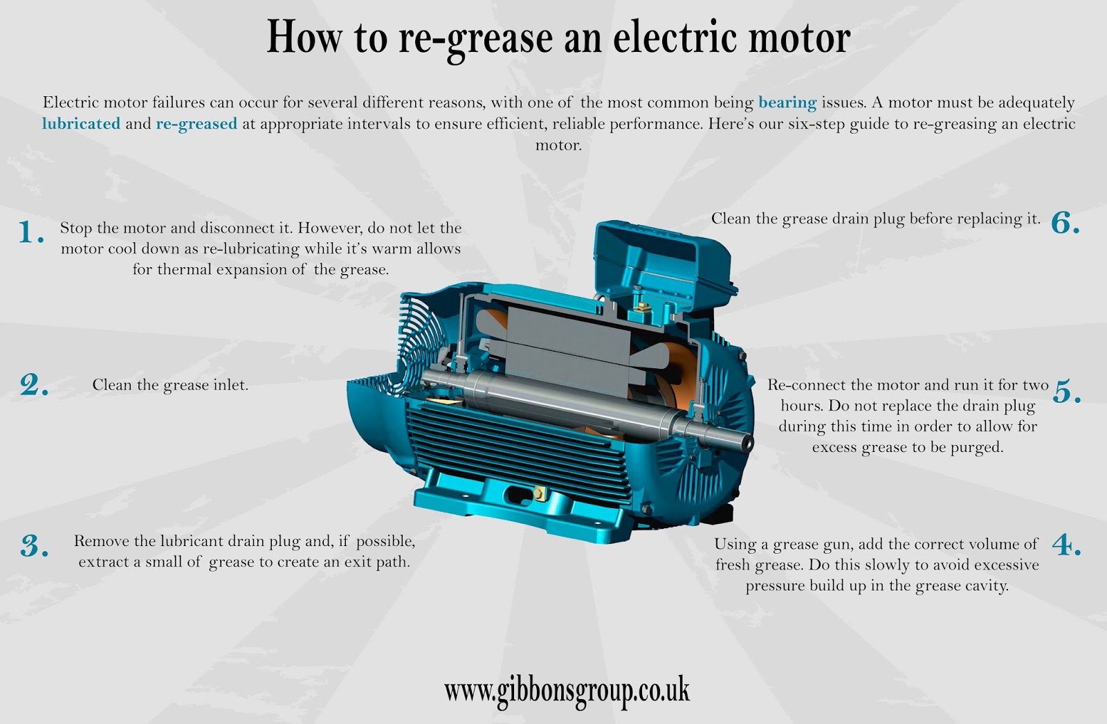 How to re-grease an electric motor - The Gibbons Group
