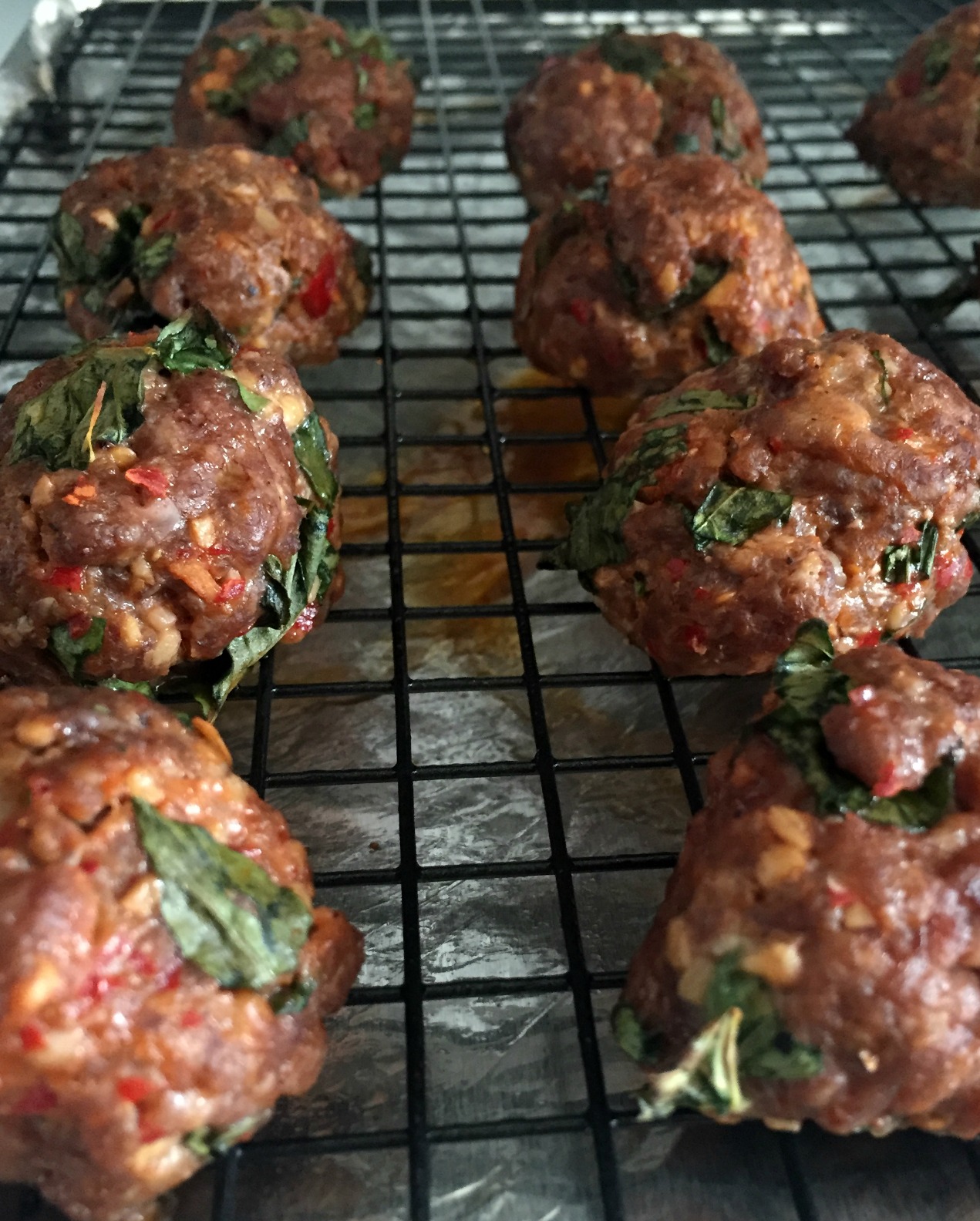SRC Basil Meatballs with Crunchy Veggie Slaw Cookaholic Wife