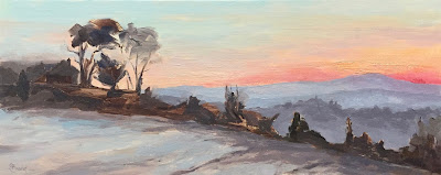 #148 ‘Frosty Morning, Surrey Hills’ 8×19.5″